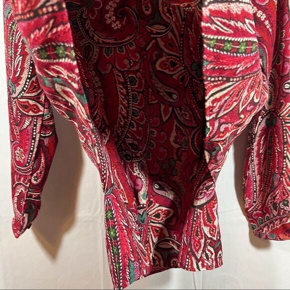 J. Jill Red Paisley Blouse - Picture 5 of 14